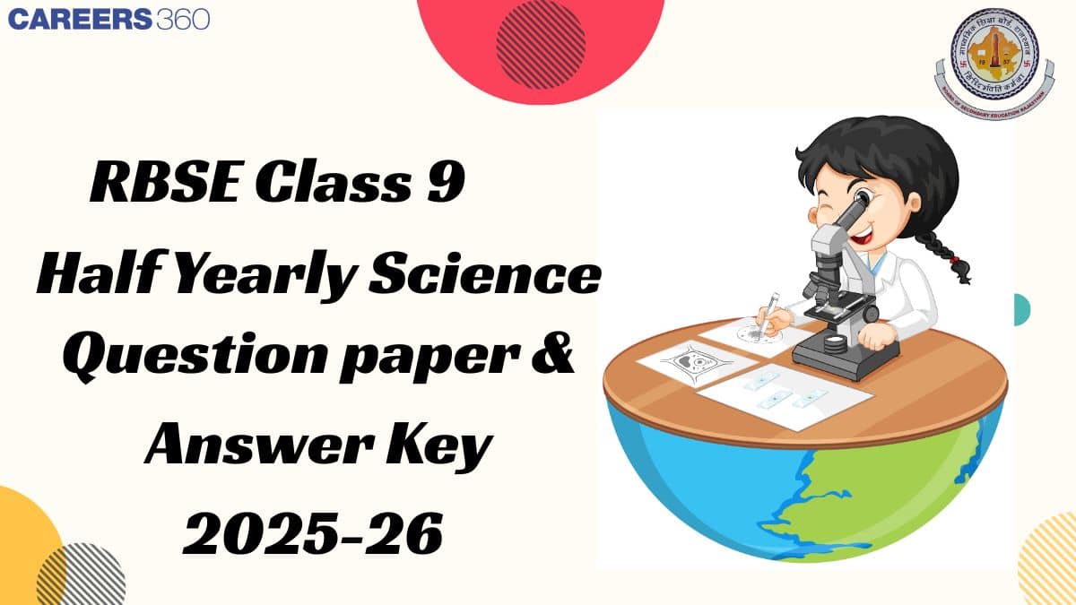RBSE Class 9 Half Yearly Science Question Paper 2025-26: Download Solution PDF